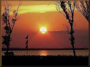 Sunset Over Currituck Sound at Corolla, NC, August 10, 2000